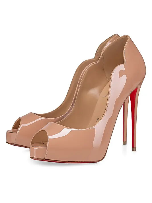 Hot Chick Alta 120MM Patent Leather Pumps