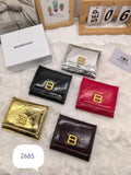 Glossy Short Fold Wallet