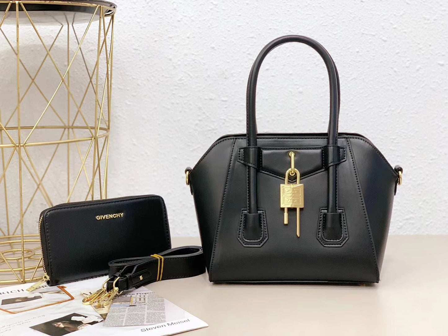 Women Leather Tote Bag & Wallet