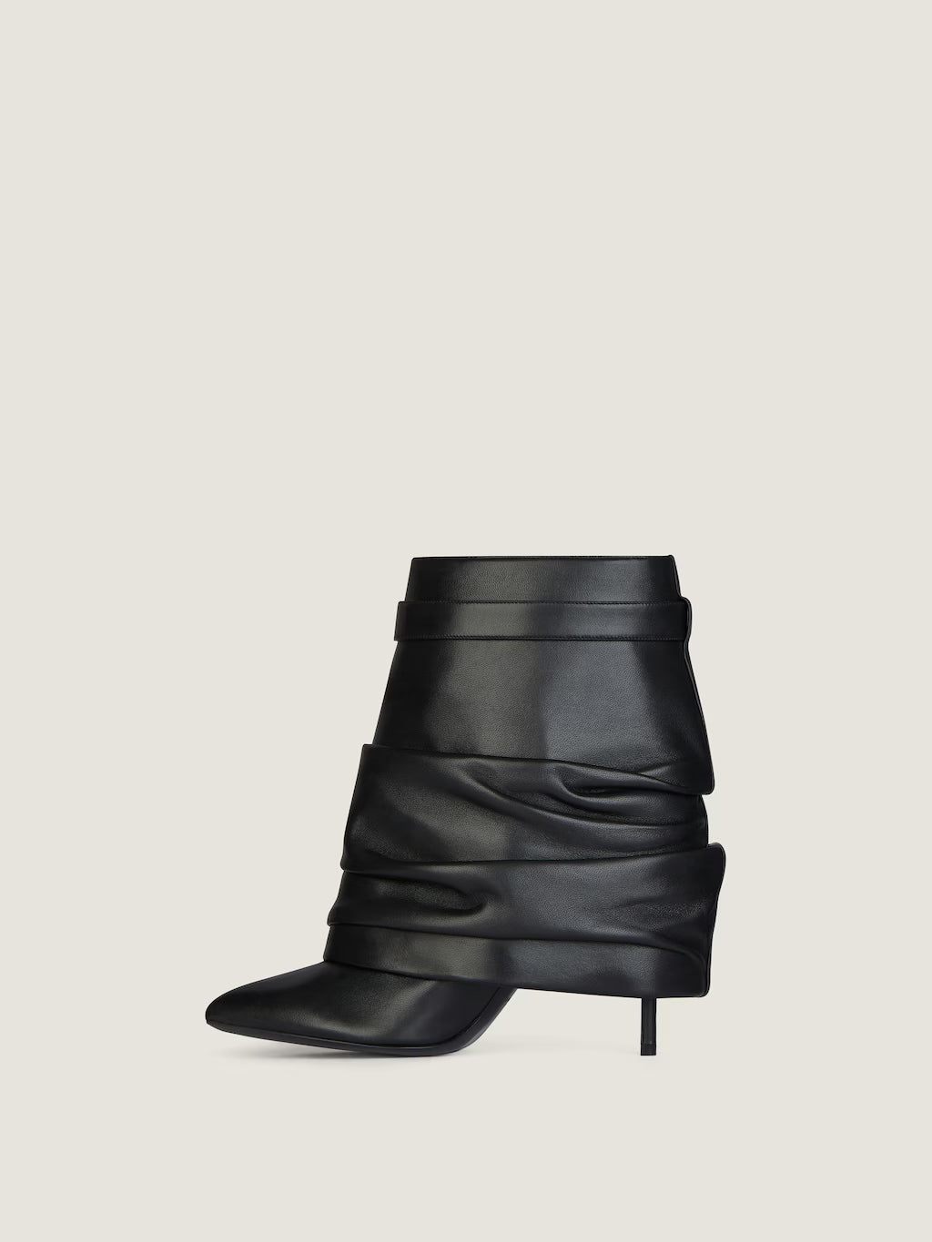 Shark Lock Stiletto Ankle Boots In Nappa Leather