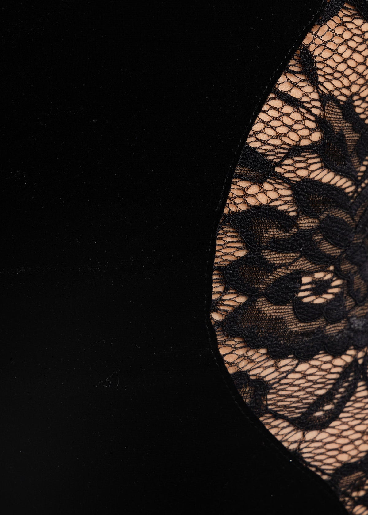 Broken Love Velvet Mini Dress - Black