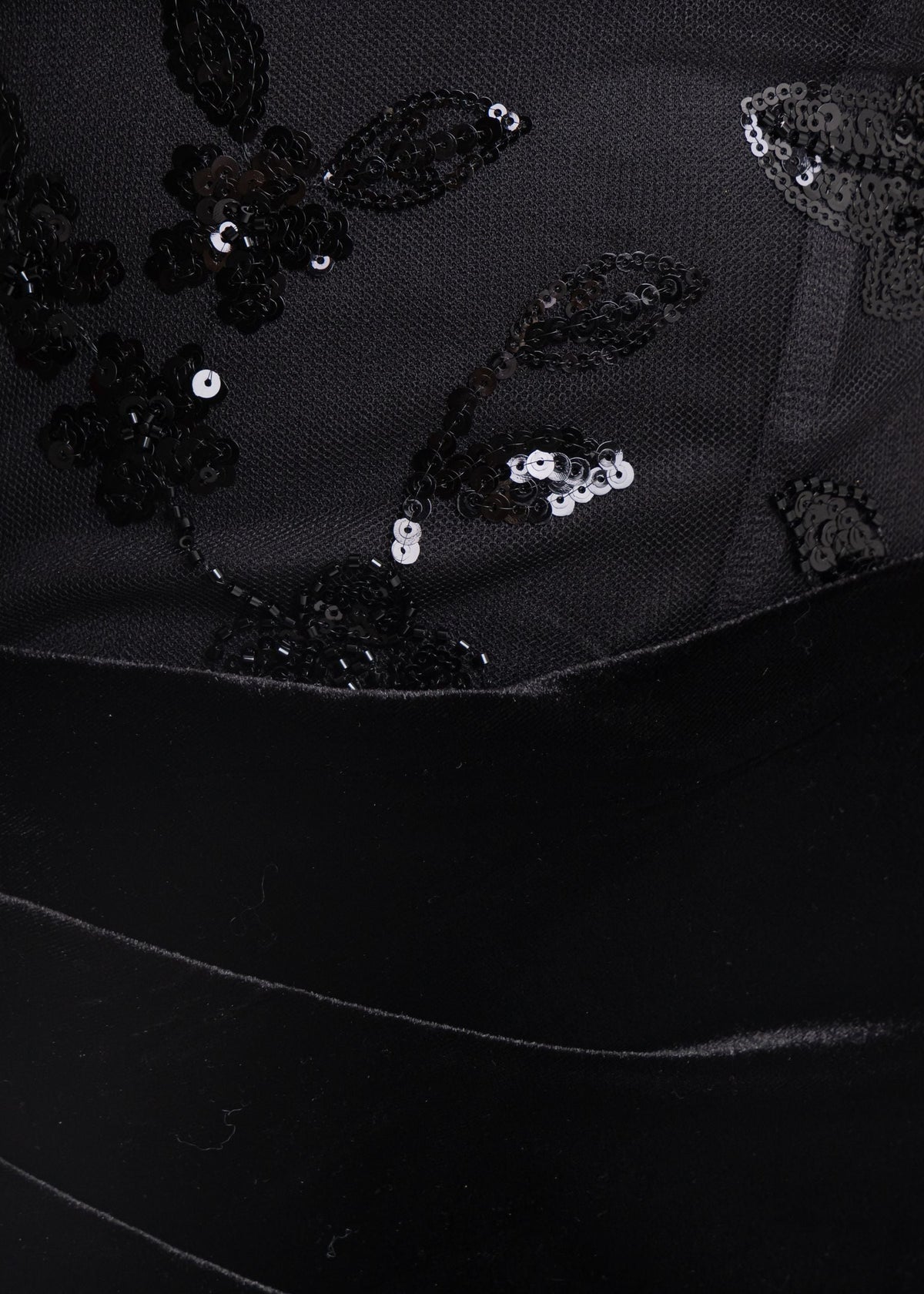 Dark Temptation Velvet Drape Mini Dress - Black