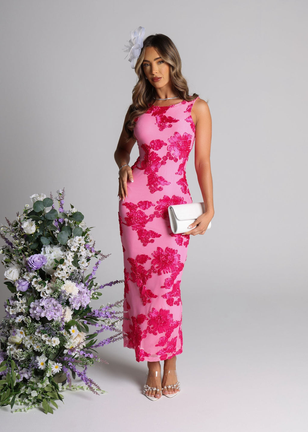 Enchanted Garden Floral Maxi Dress - Pink