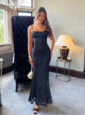 Eclipsed Beauty Sparkle Maxi Dress - Black