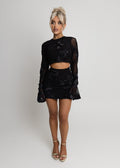 Love Ignited Long Sleeve Two Piece - Black