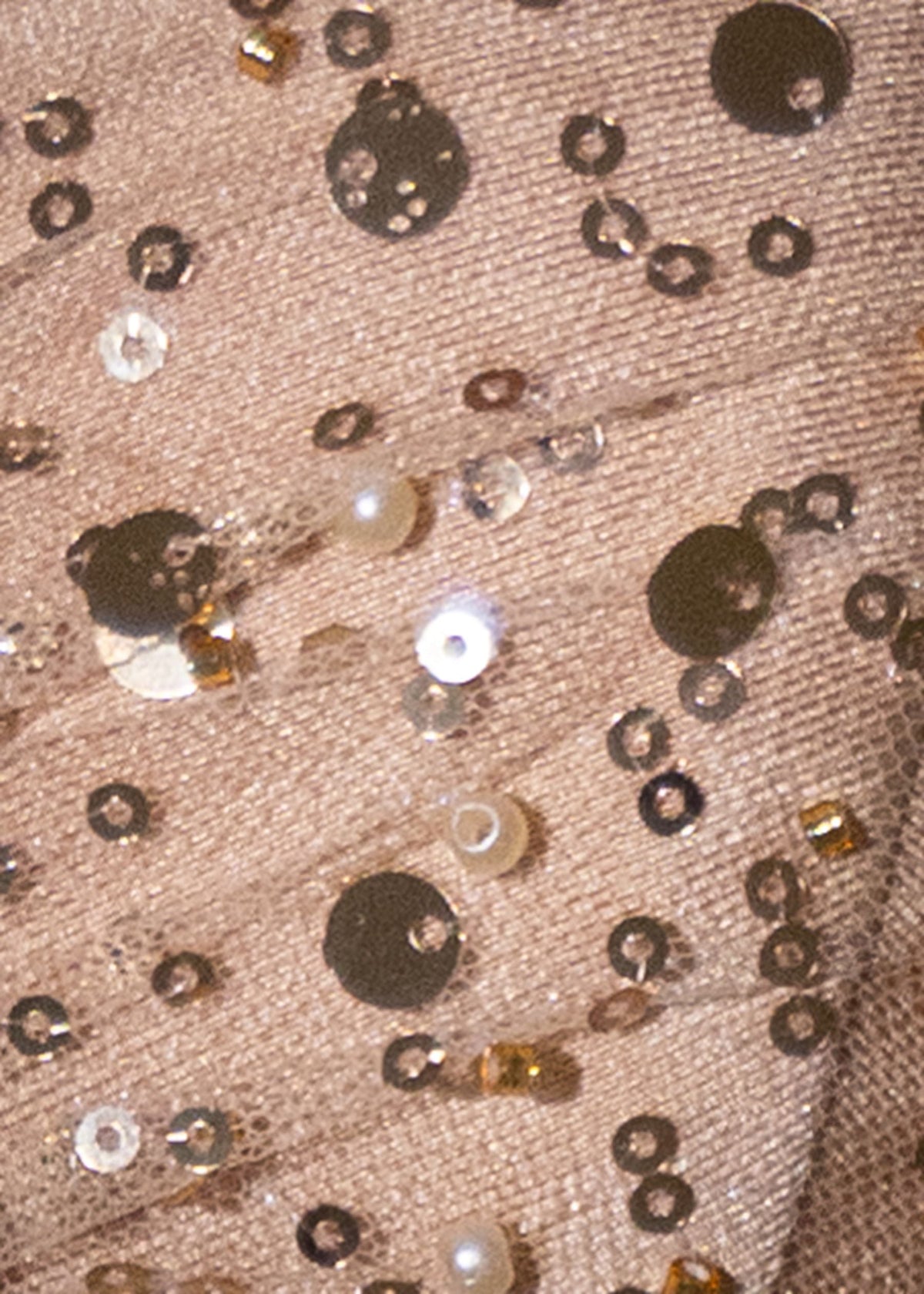 Love Shy Sheer Glitter Maxi Dress - Gold