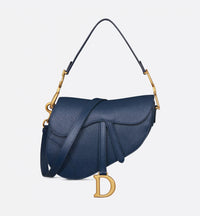 Deep Ocean Blue Grained Calfskin