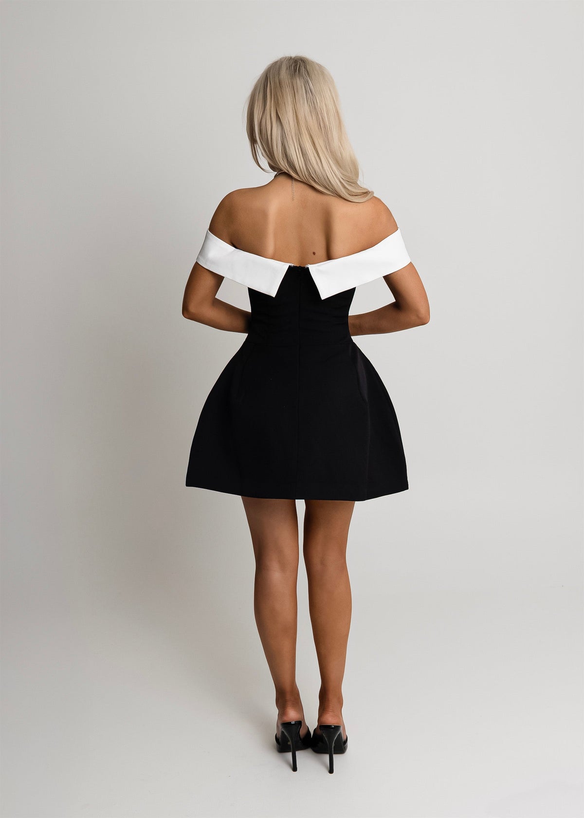 Resist Me Structured Mini Dress - Monochrome