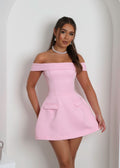 Resist Me Structured Mini Dress - Pink
