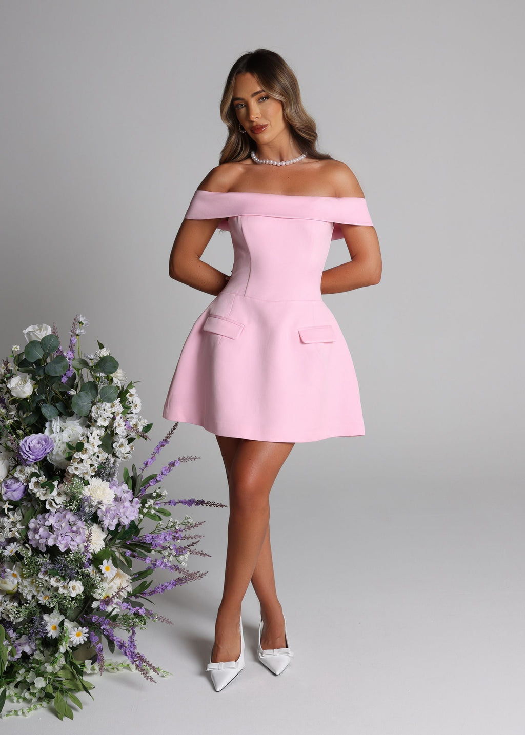 Resist Me Structured Mini Dress - Pink