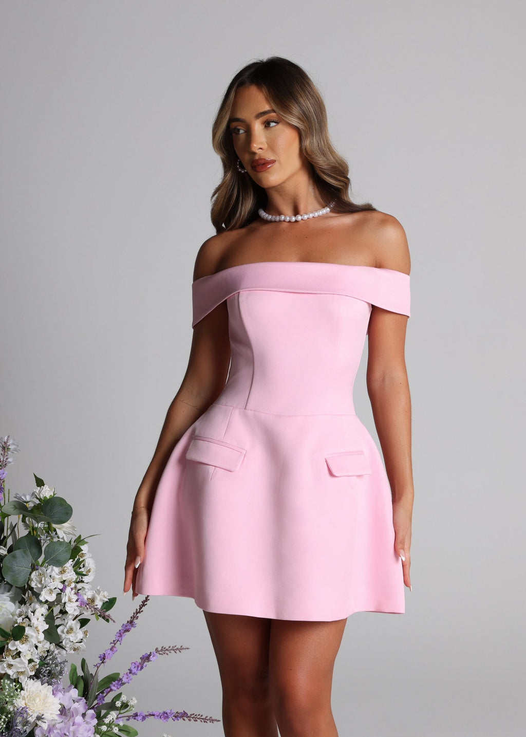 Resist Me Structured Mini Dress - Pink