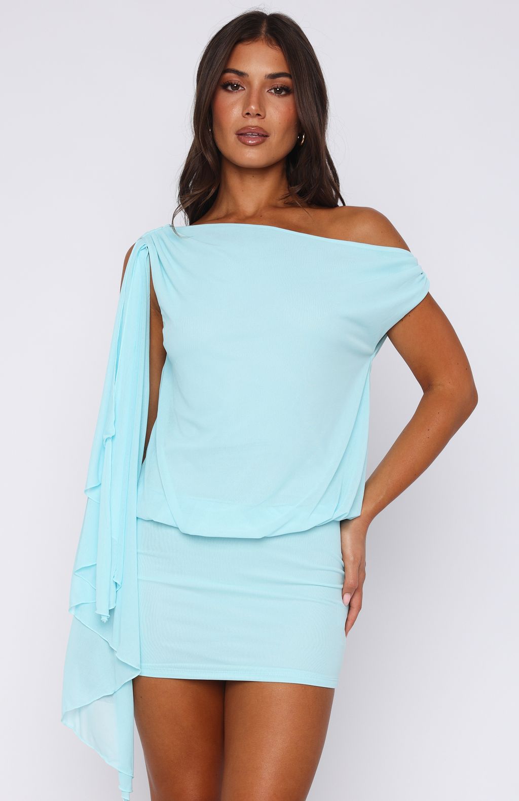 Sicilian Dreams Mini Dress Blue