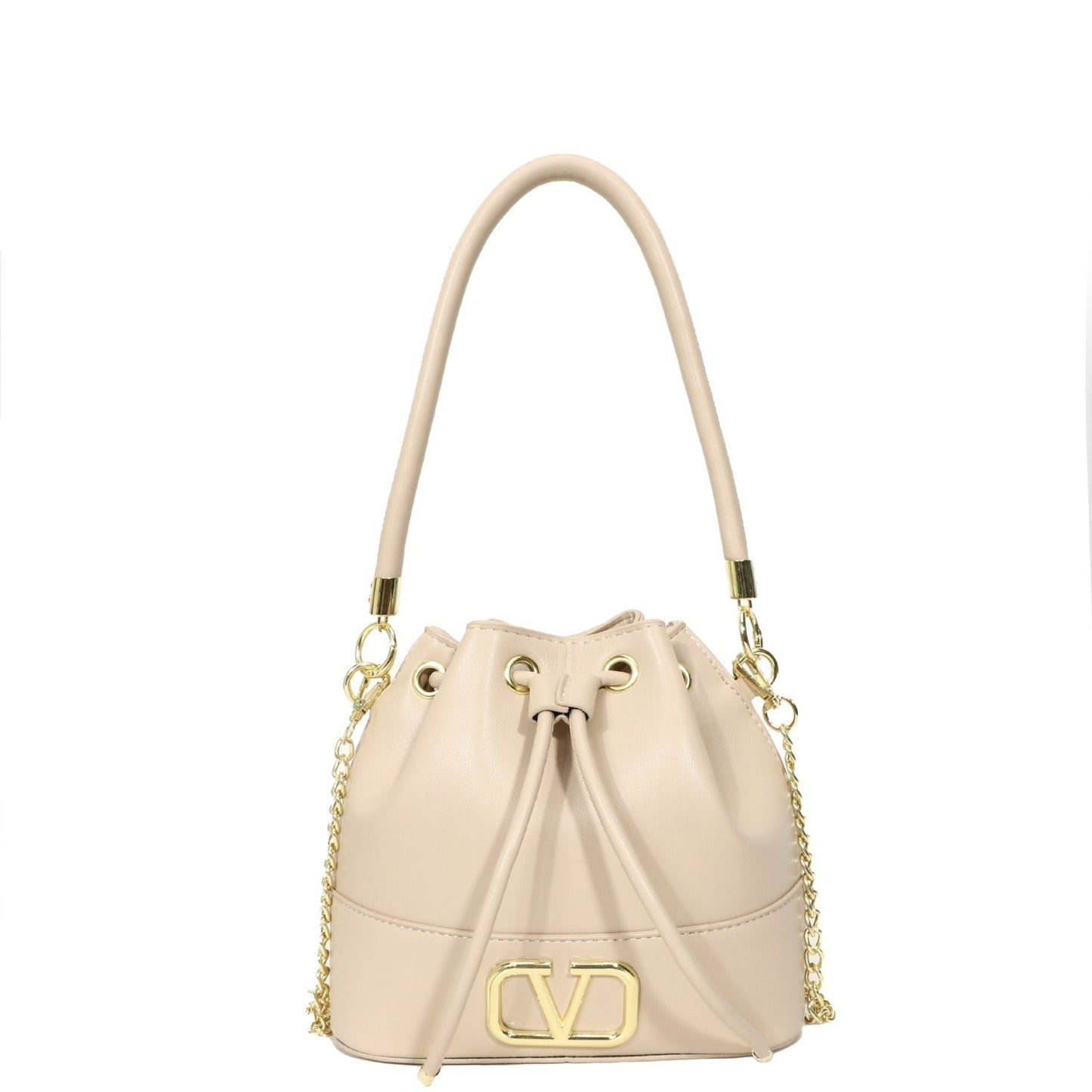 Mini Bucket Bag In Nappa With Vlogo Signature Chain With Box