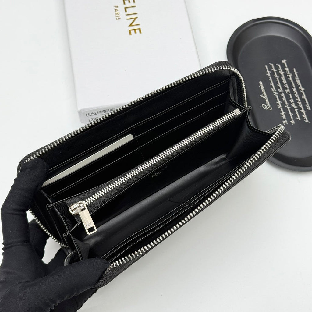 Leather Zip Around Wallet