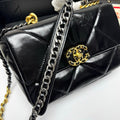 Quilted Chain Flap Shoulder Bag