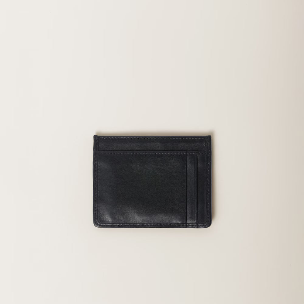 Miu Matelasse Nappa Card Holder