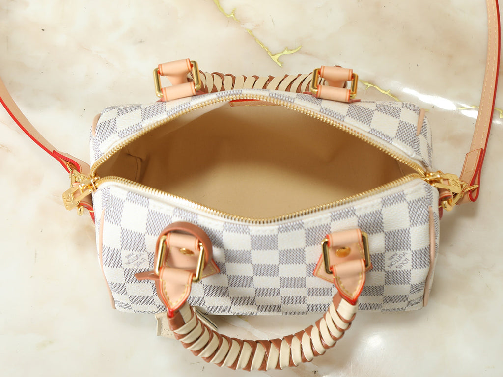 Braided Handle Boston Bag