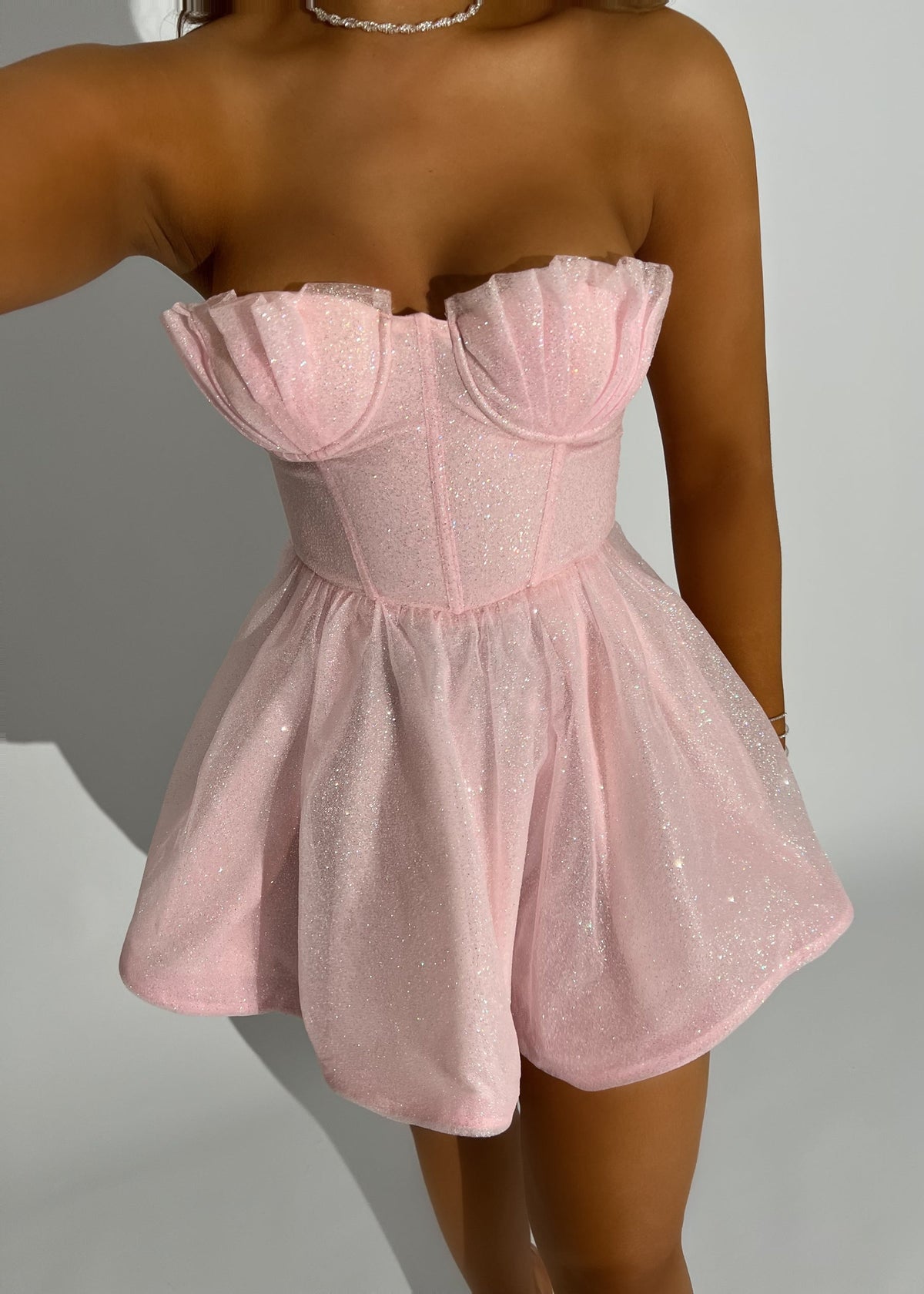 Enchanted Fantasy Sparkle Mini Dress - Pink