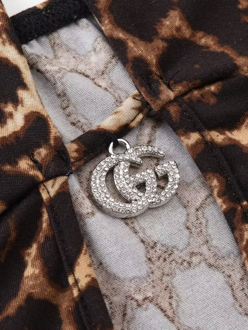 Nora Leopard Print mini dress