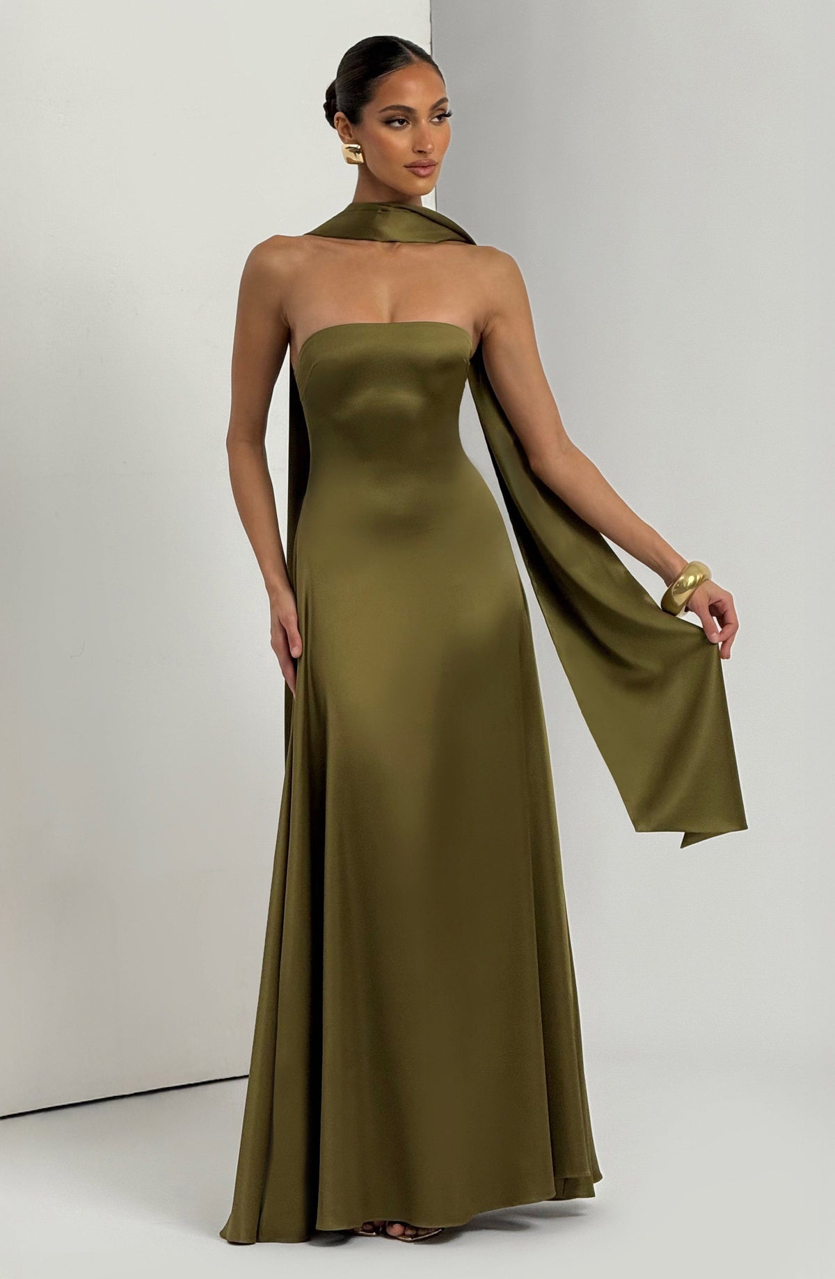 Morven Maxi Dress - Deep Olive