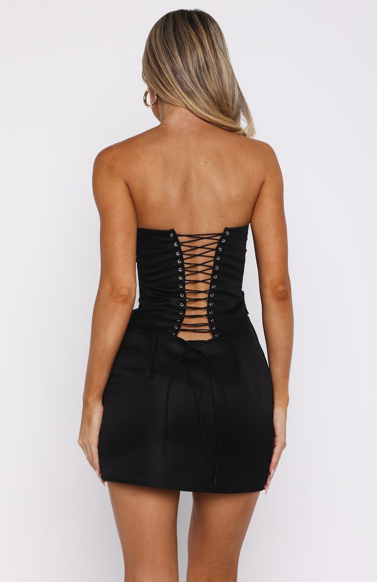 Rendezvous Strapless Mini Dress Black